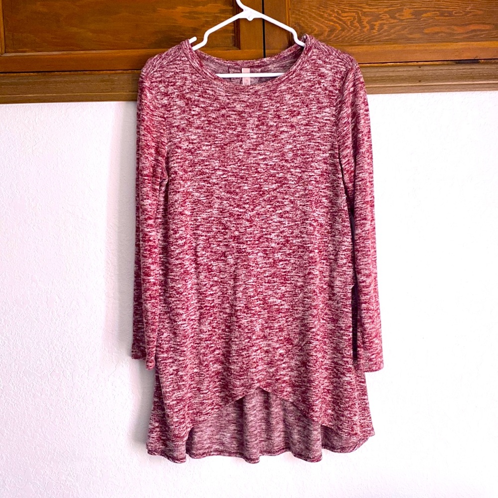 My Story Gorgeous Distressed Red Blouse